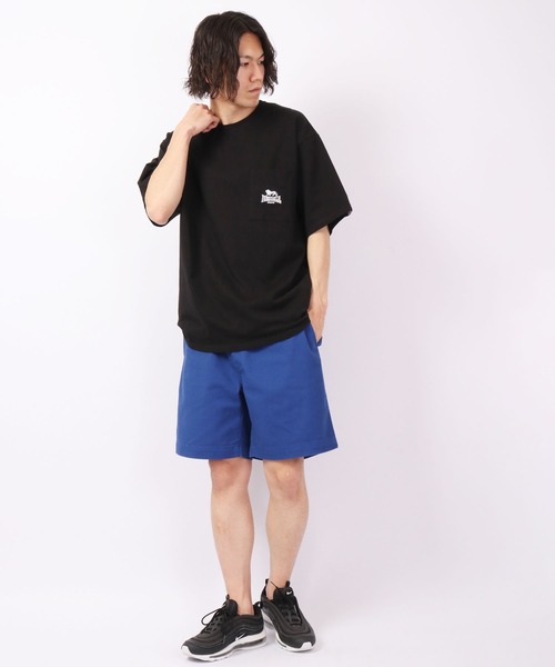 LONSDALE（ロンズデール）の「LONSDALE オーバーサイズ 天竺 コットン ワンポイント刺繍 半袖 Tシャツ 男女兼用（Tシャツ/カットソー・メンズ・ホワイト/ブラック・LL/S/M/L）」の6枚目の写真