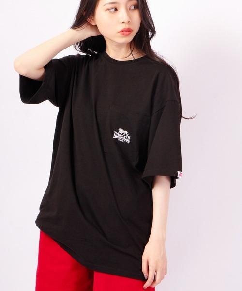 LONSDALE（ロンズデール）の「LONSDALE オーバーサイズ 天竺 コットン ワンポイント刺繍 半袖 Tシャツ 男女兼用（Tシャツ/カットソー・メンズ・ホワイト/ブラック・LL/S/M/L）」の22枚目の写真