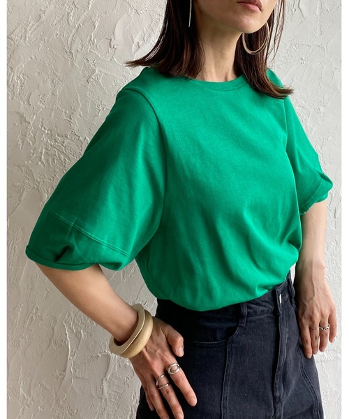 Ballsey コットンボリュームスリーブカットソー Tシャツ グリーン S UR 