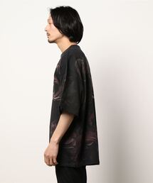 lad musician ブラック グラフィック長袖カットソー LAD MUSICIAN(ラッドミュージシャン) 「Long Sleeve Big T-Shirt