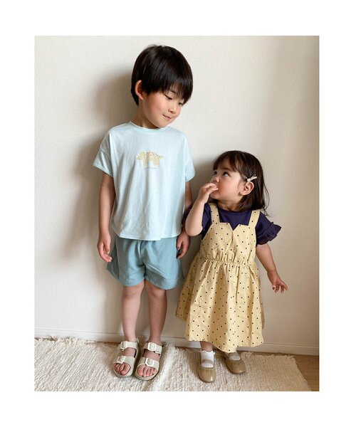 apres les cours（アプレレクール）の「WEB限定 バックリボンジャンパースカート（スカート・キッズ・ピンク/ミント/ドット・130/110/100/90/80/140/120）」の22枚目の写真