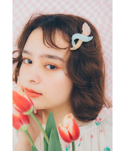 Candy Stripper(キャンディストリッパー)の「TULIP バレッタ(バレッタ/ヘアクリップ・レディース・ピンク・FREE)」の6枚目の写真