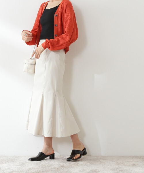 N.(N. Natural Beauty Basic)(エヌエヌナチュラルビューティーベーシック)の「マーメイドタイトマキシスカート(スカート・レディース・ブルー/ホワイト/イエロー・MEDIUM/SMALL)」の2枚目の写真