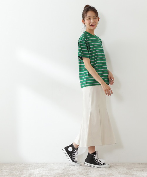 N.(N. Natural Beauty Basic)(エヌエヌナチュラルビューティーベーシック)の「マーメイドタイトマキシスカート(スカート・レディース・ブルー/ホワイト/イエロー・MEDIUM/SMALL)」の9枚目の写真