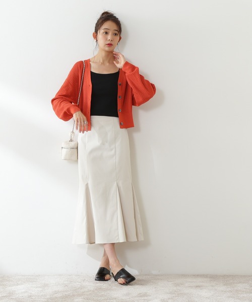 N.(N. Natural Beauty Basic)(エヌエヌナチュラルビューティーベーシック)の「マーメイドタイトマキシスカート(スカート・レディース・ブルー/ホワイト/イエロー・MEDIUM/SMALL)」の11枚目の写真