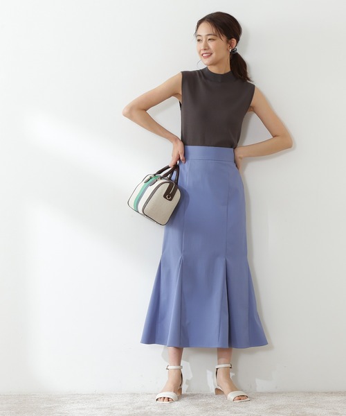 N.(N. Natural Beauty Basic)(エヌエヌナチュラルビューティーベーシック)の「マーメイドタイトマキシスカート(スカート・レディース・ブルー/ホワイト/イエロー・MEDIUM/SMALL)」の14枚目の写真