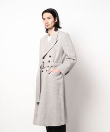 L.H.P Private Brand | Robes&Confections/ローブス&コンフェクションズ/ジロンファーストラムウールヘリンボーンコート(ステンカラーコート)