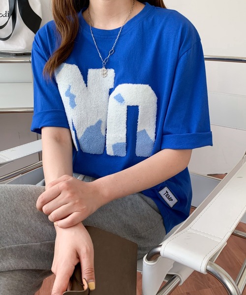 Diosfront(ディオスフロント)の「ルーズシルエットビックボアロゴ刺繍カットTee(Tシャツ/カットソー・レディース・グリーン/ホワイト/ブルー/ブラック・M/L)」の22枚目の写真
