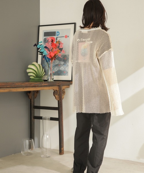 CREOLME（クレオルム）の「(CREOLME)メッシュプルオーバー（その他トップス・レディース・ベージュ/ネイビー/ブラウン・ONE SIZE）」の7枚目の写真