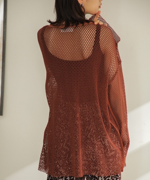 CREOLME（クレオルム）の「(CREOLME)メッシュプルオーバー（その他トップス・レディース・ベージュ/ネイビー/ブラウン・ONE SIZE）」の5枚目の写真