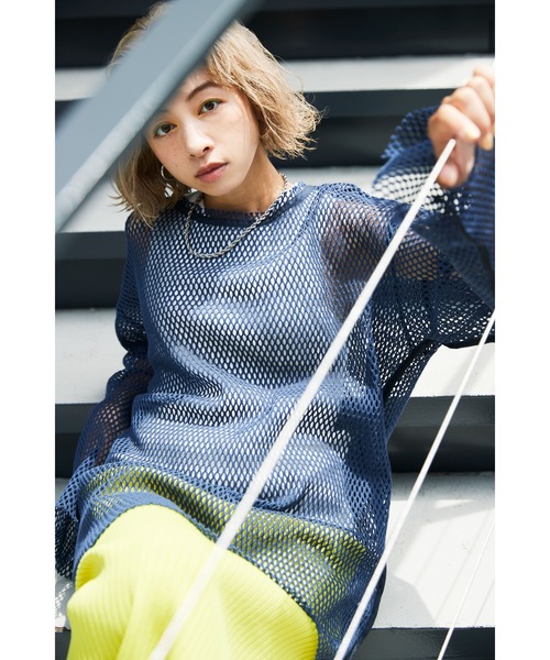 CREOLME（クレオルム）の「(CREOLME)メッシュプルオーバー（その他トップス・レディース・ベージュ/ネイビー/ブラウン・ONE SIZE）」の16枚目の写真