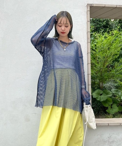 CREOLME（クレオルム）の「(CREOLME)メッシュプルオーバー（その他トップス・レディース・ベージュ/ネイビー/ブラウン・ONE SIZE）」の20枚目の写真