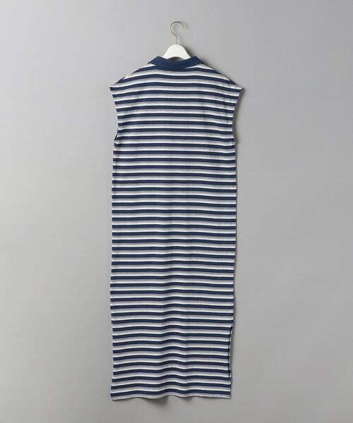 【1度着用のみ美品】 6 ROKU コットンボーダーワンピース スキッパー BEAUTY&YOUTH UNITED ARROWS（ビューティーアンドユース