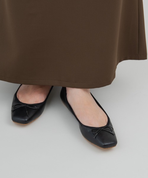 Aunt Marie's(アントマリーズ)の「スクエアトゥリボンバレエシューズ(パンプス・レディース・ブラック/ベージュ・S/M/L)」の19枚目の写真