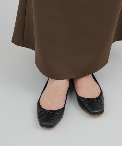 Aunt Marie's(アントマリーズ)の「スクエアトゥリボンバレエシューズ(パンプス・レディース・ブラック/ベージュ・S/M/L)」の10枚目の写真