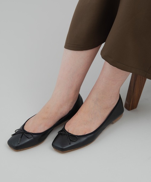 Aunt Marie's(アントマリーズ)の「スクエアトゥリボンバレエシューズ(パンプス・レディース・ブラック/ベージュ・S/M/L)」の13枚目の写真