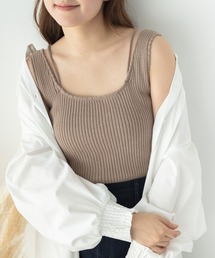 SLURR | オーガニックコットンリブデザインタンク(タンクトップ)