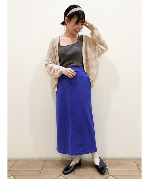 SLURR(スラ―)の「オーガニックコットンリブデザインタンク(タンクトップ・レディース・チャコールグレー/ベージュ/アイボリー/ライトピンク・FREE)」の11枚目の写真