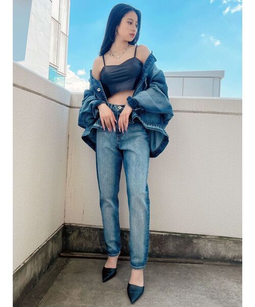 GYDA(ジェイダ)の「【セットアップ着用可】SPRAY PROCESSING BIG Gジャン(デニムジャケット・レディース・ブラック/ブルー・FREE)」の17枚目の写真