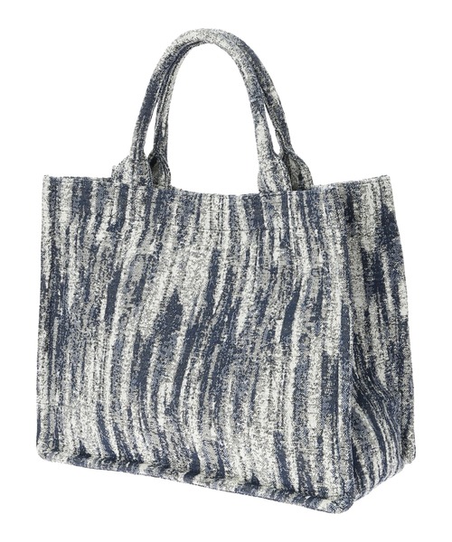 earth music&ecology(アースミュージックアンドエコロジー)の「ジャガードスクエアトート(トートバッグ・レディース・ブラウン/ブラック/ネイビー・FREE)」の7枚目の写真