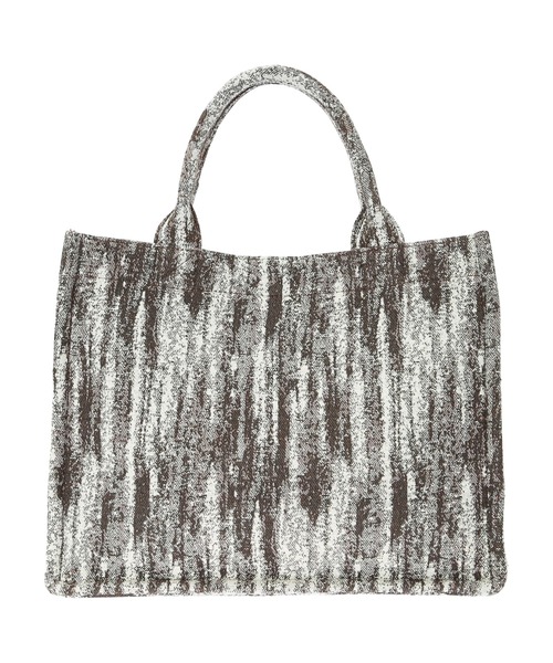 earth music&ecology(アースミュージックアンドエコロジー)の「ジャガードスクエアトート(トートバッグ・レディース・ブラウン/ブラック/ネイビー・FREE)」の15枚目の写真