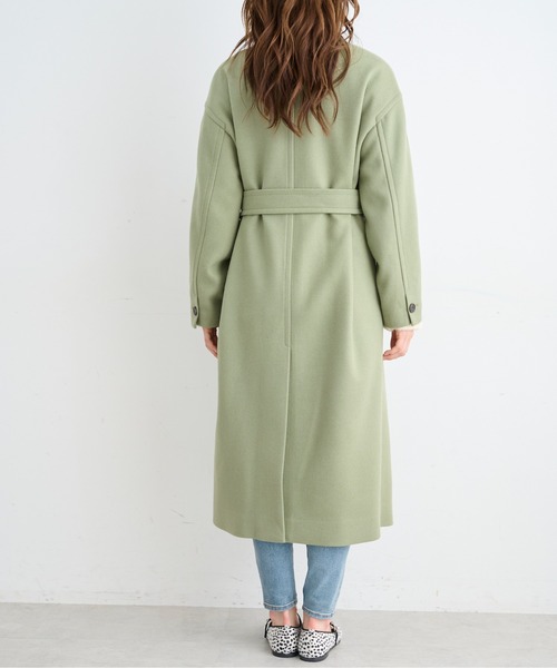 FREE'S MART(フリーズマート)の「【Sシリーズ対応】◆ジャージメルトンスタンドカラーコート(ステンカラーコート・レディース・ブラック/グリーン/ベージュ・X-SMALL/MEDIUM/SMALL)」の22枚目の写真