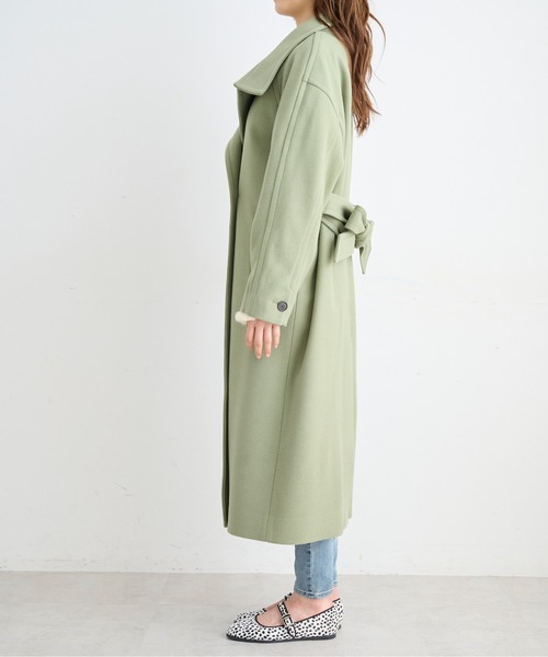 FREE'S MART(フリーズマート)の「【Sシリーズ対応】◆ジャージメルトンスタンドカラーコート(ステンカラーコート・レディース・ブラック/グリーン/ベージュ・X-SMALL/MEDIUM/SMALL)」の20枚目の写真