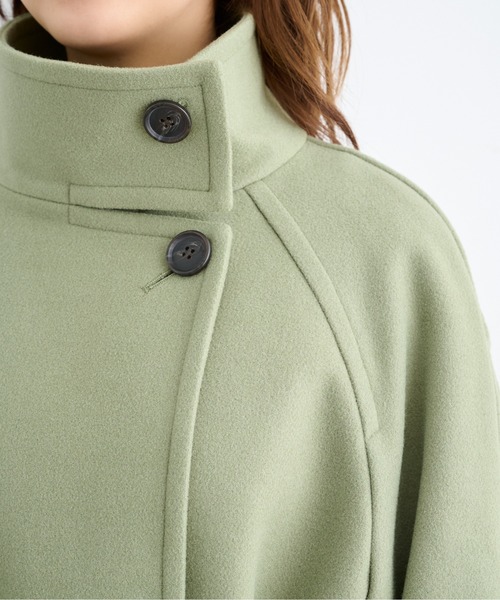 FREE'S MART(フリーズマート)の「【Sシリーズ対応】◆ジャージメルトンスタンドカラーコート(ステンカラーコート・レディース・ブラック/グリーン/ベージュ・X-SMALL/MEDIUM/SMALL)」の18枚目の写真