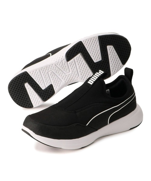 PUMA(プーマ)の「PUMA プーマ ユニセックス ソフトライド フィール スリッポン ワイド ラン(スニーカー・メンズ・ブラック/グレー/ブラック×ホワイト・22.5cm/23.5cm/24.5cm/25.5cm/26.5cm/27.5cm/23.0cm/24.0cm/25.0cm/26.0cm/27.0cm/28.0cm/22.0cm/28.5cm/29.5cm/29.0cm/30.0cm)」の8枚目の写真