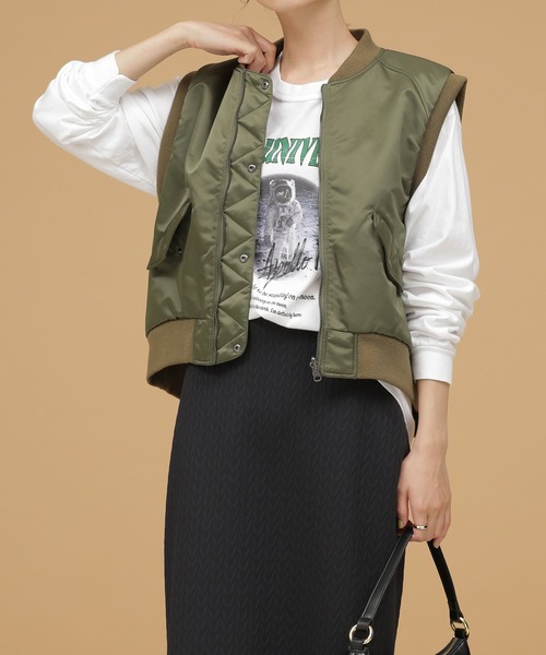 NASA（ナサ）の「NASA/THE UNIVERSE L/S Tee（Tシャツ/カットソー・レディース・チャコール/ホワイト・FREE）」の2枚目の写真