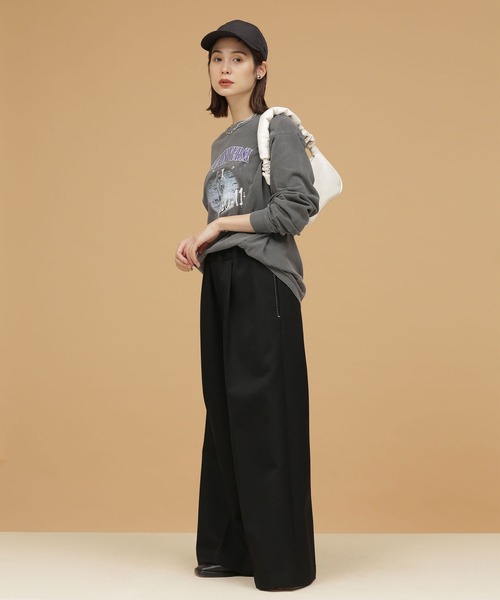 NASA（ナサ）の「NASA/THE UNIVERSE L/S Tee（Tシャツ/カットソー・レディース・チャコール/ホワイト・FREE）」の5枚目の写真