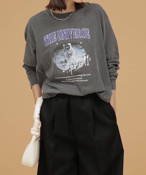 NASA（ナサ）の「NASA/THE UNIVERSE L/S Tee（Tシャツ/カットソー・レディース・チャコール/ホワイト・FREE）」の20枚目の写真