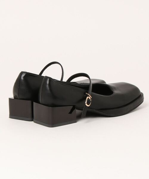 Burner（バーナー）の「【OKUOKU　0909】スクエアトゥ  ストラップ　パンプス /  oku-shoes-4-39（パンプス・レディース・ブラック/アイボリー・35/36/37/39/38）」の3枚目の写真