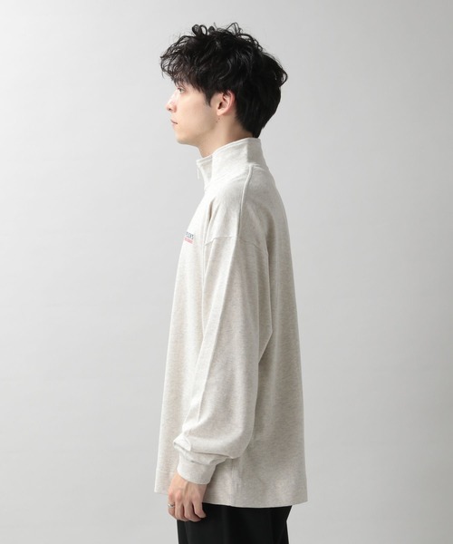 PERSON'S（パーソンズ）の「【PERSON'S】別注ハーフジップロンT（Tシャツ/カットソー・メンズ・ブラック/ホワイト・LARGE/MEDIUM）」の9枚目の写真