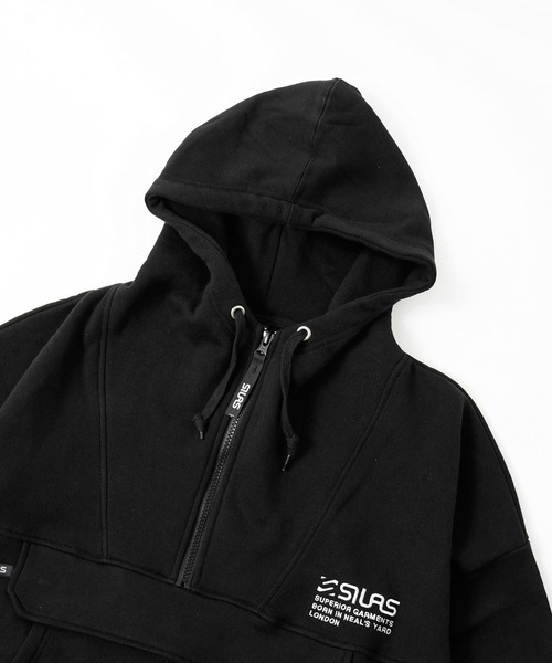 SILAS(サイラス)の「HOODED PANELED SWEATSHIRT(パーカー・メンズ・ブラック/パープル/マルチ・M/L/XL)」の6枚目の写真