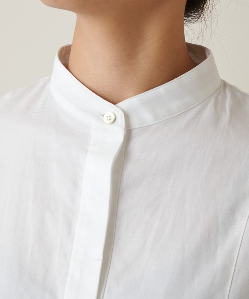 GALLARDAGALANTE（ガリャルダガランテ）の「オックス袖パフシャツワンピース（シャツワンピース・レディース・ホワイト/ネイビー・FREE）」の18枚目の写真