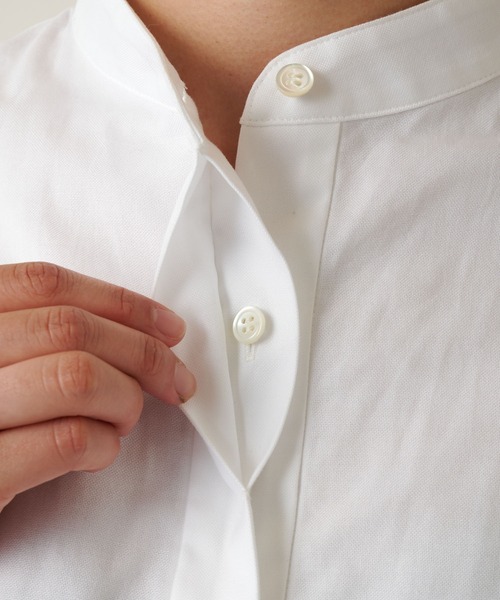 GALLARDAGALANTE（ガリャルダガランテ）の「オックス袖パフシャツワンピース（シャツワンピース・レディース・ホワイト/ネイビー・FREE）」の19枚目の写真