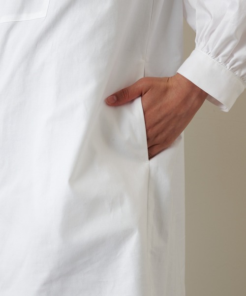 GALLARDAGALANTE（ガリャルダガランテ）の「オックス袖パフシャツワンピース（シャツワンピース・レディース・ホワイト/ネイビー・FREE）」の22枚目の写真