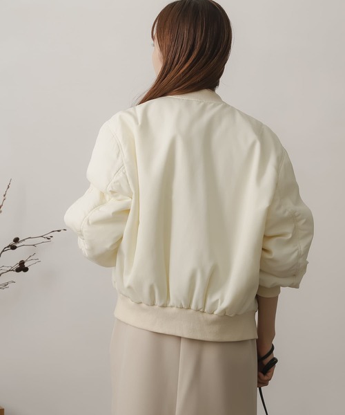 SENSE OF PLACE by URBAN RESEARCH（センスオブプレイスバイアーバンリサーチ）の「ボリュームスリーブMA-1（MA-1・レディース・ブラック/カーキ/アイボリー・ONE）」の16枚目の写真