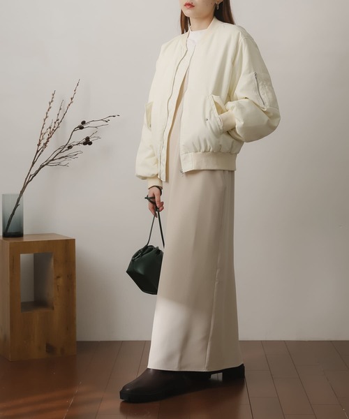 SENSE OF PLACE by URBAN RESEARCH（センスオブプレイスバイアーバンリサーチ）の「ボリュームスリーブMA-1（MA-1・レディース・ブラック/カーキ/アイボリー・ONE）」の12枚目の写真