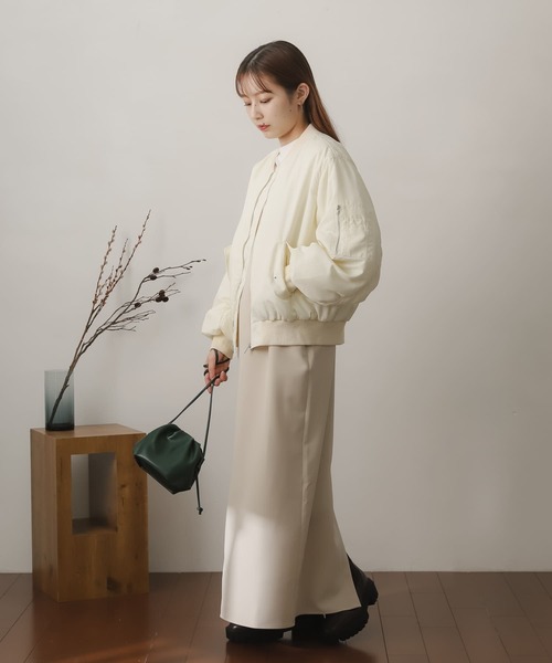 SENSE OF PLACE by URBAN RESEARCH（センスオブプレイスバイアーバンリサーチ）の「ボリュームスリーブMA-1（MA-1・レディース・ブラック/カーキ/アイボリー・ONE）」の8枚目の写真