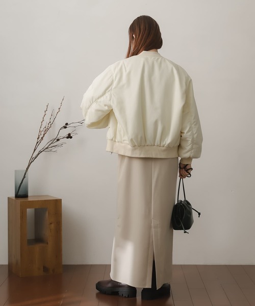 SENSE OF PLACE by URBAN RESEARCH（センスオブプレイスバイアーバンリサーチ）の「ボリュームスリーブMA-1（MA-1・レディース・ブラック/カーキ/アイボリー・ONE）」の20枚目の写真