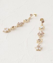ビジューロングピアス