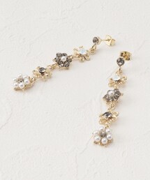 ビジューロングピアス