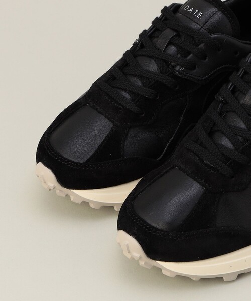 Aresense（アーセンス）の「D.A.T.E./デイト VETTA SOFT BLACK/レザーミッドカットスニーカー（スニーカー・レディース・ブラック・38/36/37）」の8枚目の写真