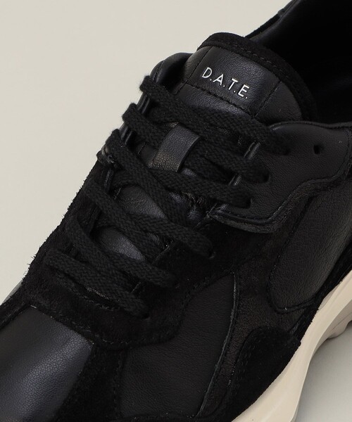 Aresense（アーセンス）の「D.A.T.E./デイト VETTA SOFT BLACK/レザーミッドカットスニーカー（スニーカー・レディース・ブラック・38/36/37）」の9枚目の写真
