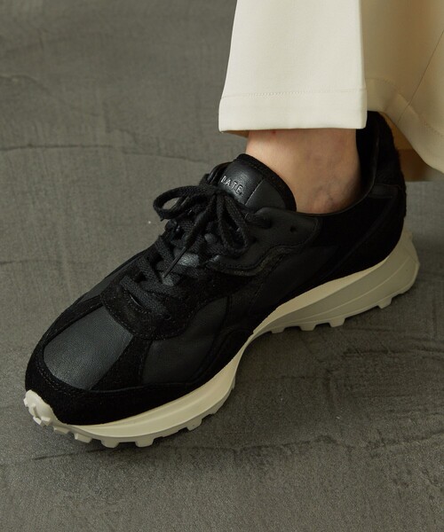 Aresense（アーセンス）の「D.A.T.E./デイト VETTA SOFT BLACK/レザーミッドカットスニーカー（スニーカー・レディース・ブラック・38/36/37）」の14枚目の写真
