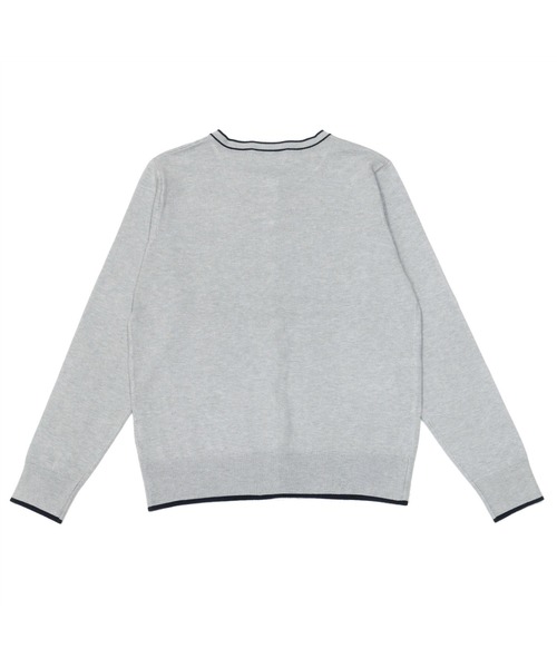 TOKYO SHIRTS(トウキョウシャツ)の「配色クルーネック ニットカーディガン(カーディガン/ボレロ・レディース・ネイビー/グレー・L/M)」の6枚目の写真