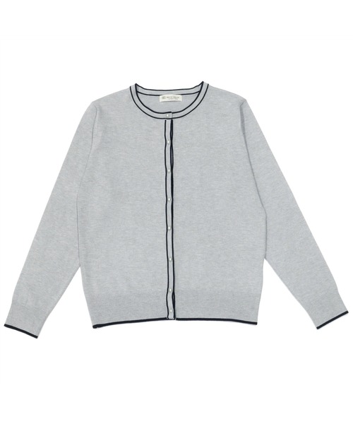 TOKYO SHIRTS(トウキョウシャツ)の「配色クルーネック ニットカーディガン(カーディガン/ボレロ・レディース・ネイビー/グレー・L/M)」の12枚目の写真