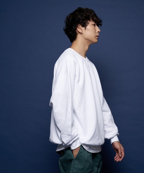 JERZEES(ジャージーズ)の「JERZEES-裏起毛クルースウェット(スウェット・メンズ・ホワイト/ブラック/ネイビー/グレー・M/L/XL)」の11枚目の写真